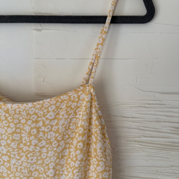 🌼 American Eagle | M | Floral Tie-Back Mini Dress | Yellow - Picture 7 of 8